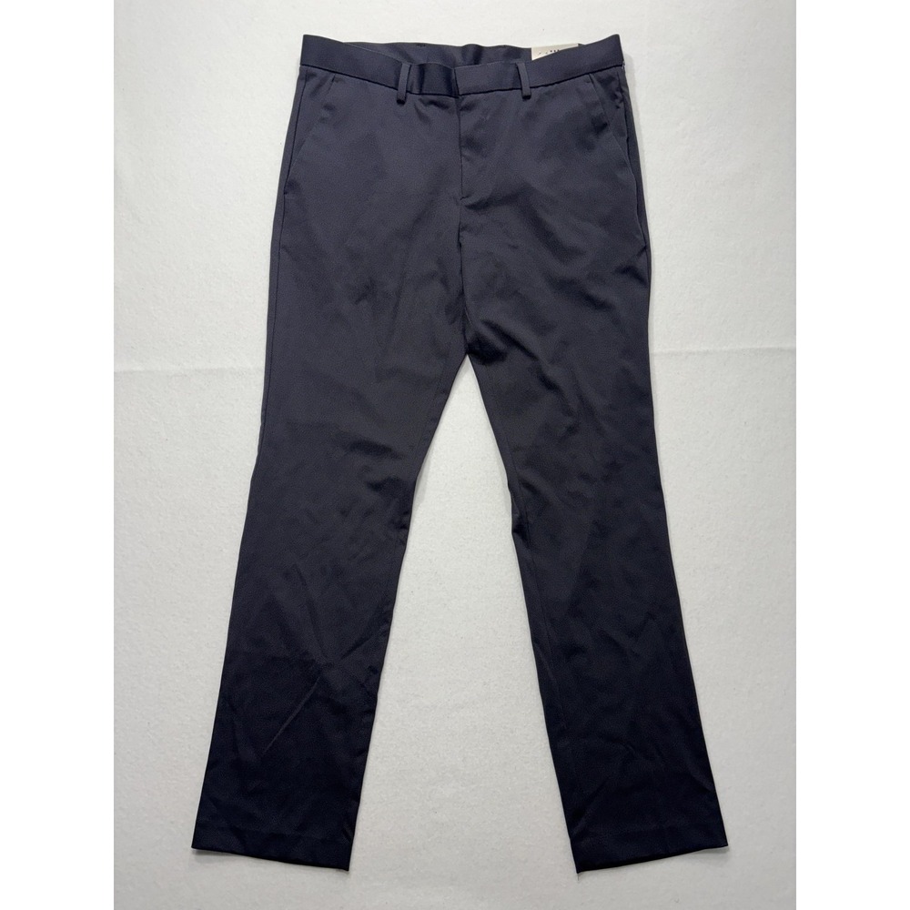 Perry Ellis Portfolio Dress Pants Mens 34x32 Gray Very Slim Travel Luxe Stretch